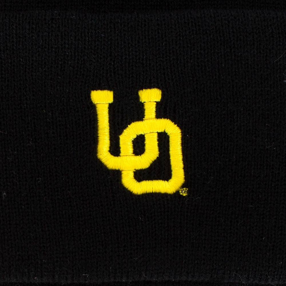 Interlocking UO, McKenzie SewOn, Black, Beanie, Acrylic, Accessories, Unisex, Cuffed, Hat, 946410
